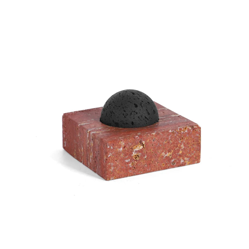 strata lava rock essential oil diffuser marble base — shh. studio.