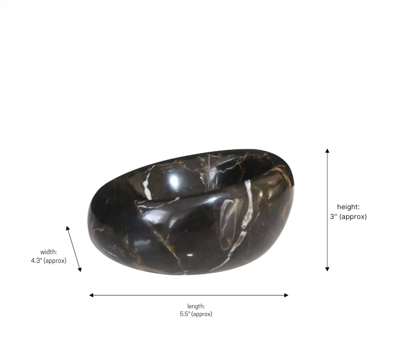 drift standard marble stone catchall bowl — shh. studio.