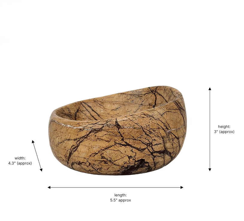 drift standard marble stone catchall bowl — shh. studio.