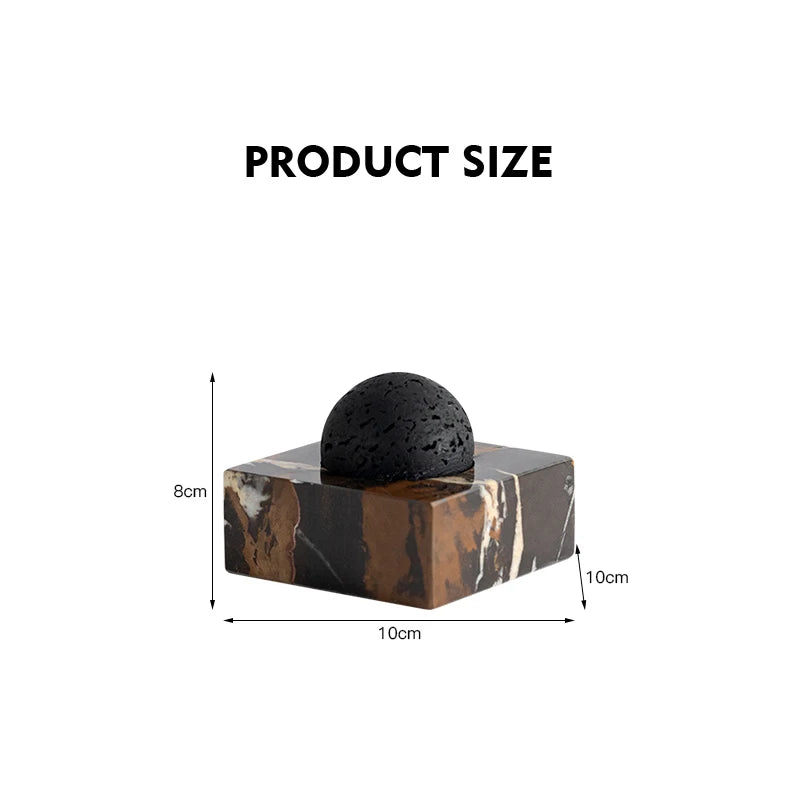 strata lava rock essential oil diffuser marble base — shh. studio.