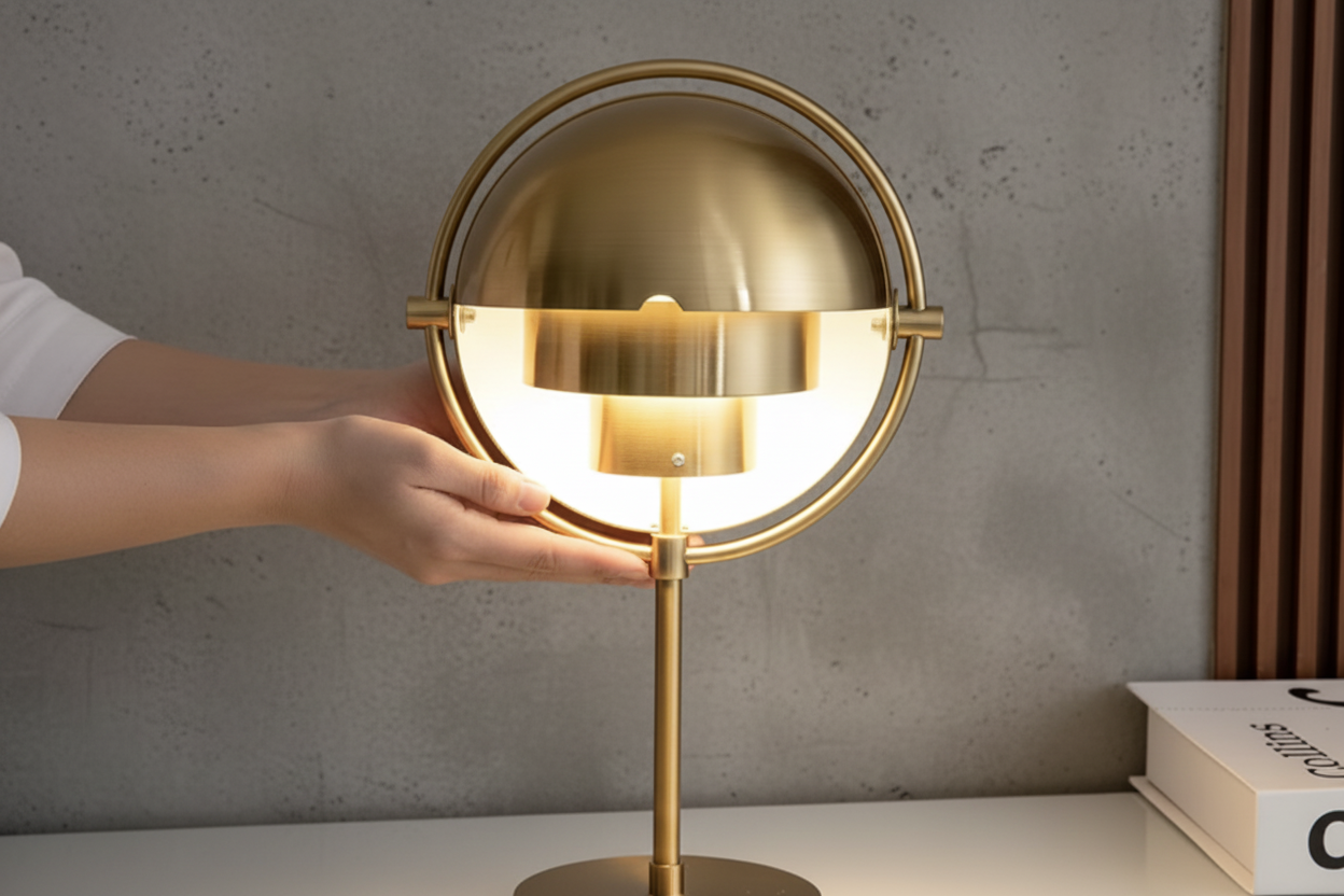 Axis lamp with cement wall background