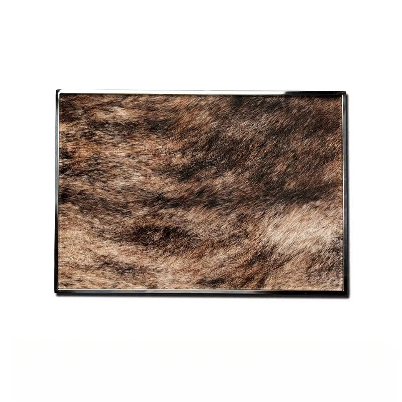 stage stainless steel horsehair decorative tray — shh. studio.