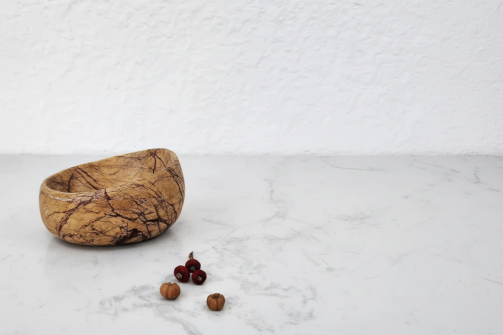 drift standard marble stone catchall bowl — shh. studio.