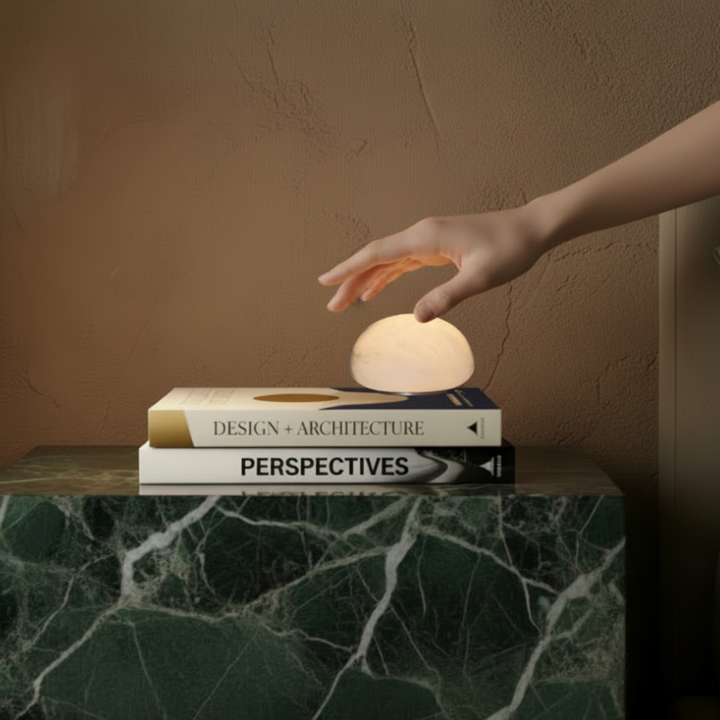 stone rechargeable marble accent lamp — shh. studio.
